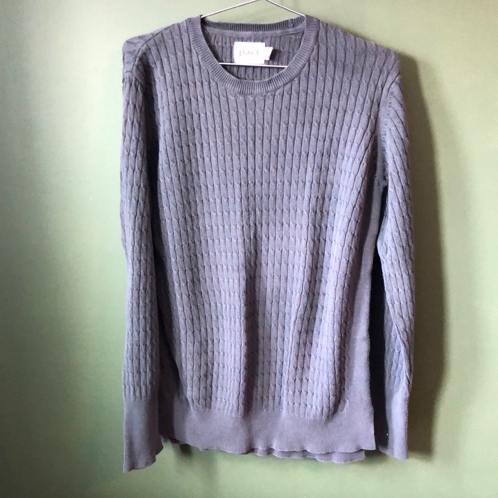 Pact cable knit tunic sweater women’s size medium